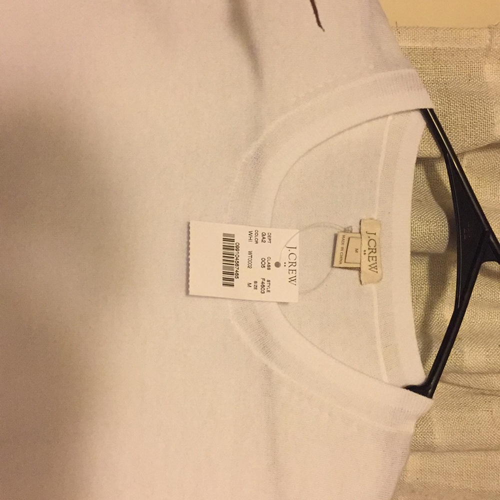 J Crew white shell sweater